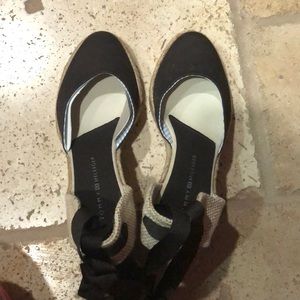 Brown Tommy Hilfiger wedge espadrilles